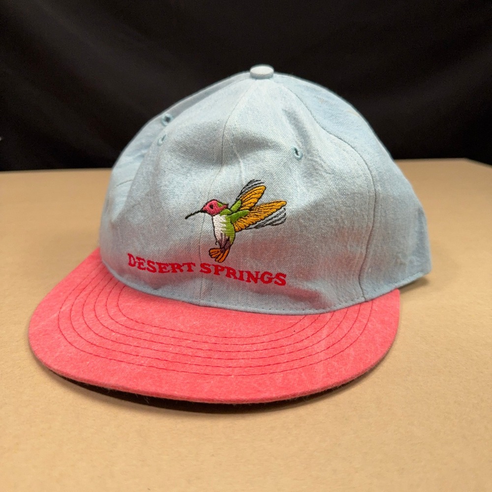 Vintage Marriott Desert Springs Golf Hat Hummingbird Texace Strapback Cap